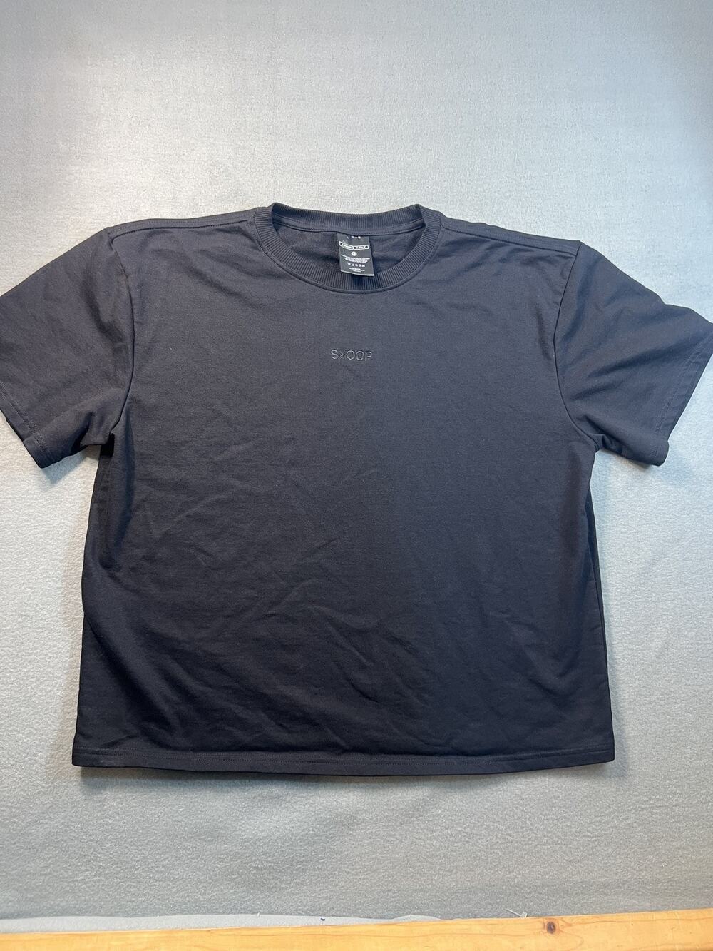 Skoop Men's Black Crew Neck T-Shirt Size L, Short Sleeve, Pre-owned Fashion